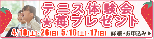 テニス体験会 ★苺プレゼント